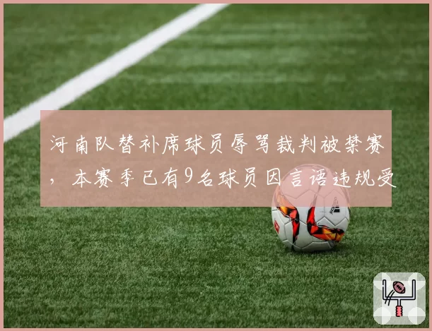 河南队替补席球员辱骂裁判被禁赛,本赛季已有9名球员因言语违规受罚